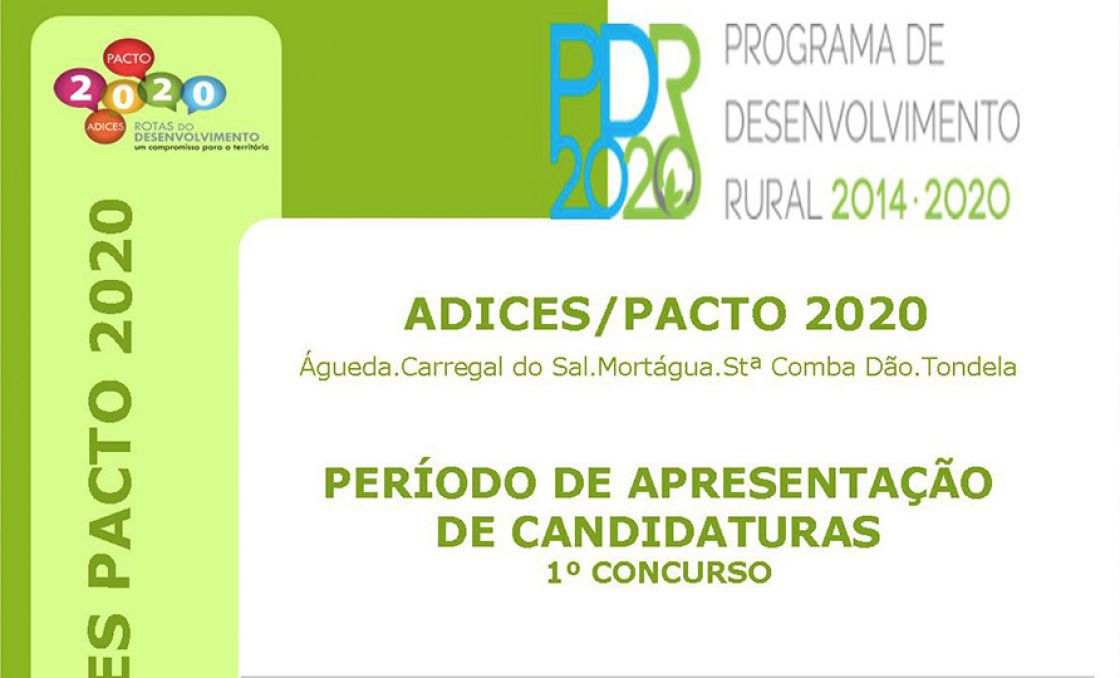 DLBC/LEADER - ADICES PACTO 2020 - CANDIDATURAS ABERTAS
