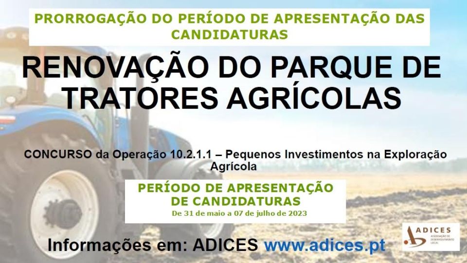 CONCURSO [ Operação 10.2.1.1 ] – Pequenos Investimentos na Exploração Agrícola.